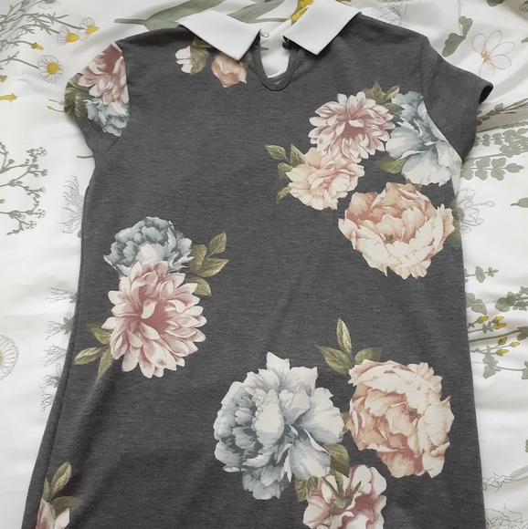 ❤ Floral Peter Pan Collar Top XS - Picture 4 of 4